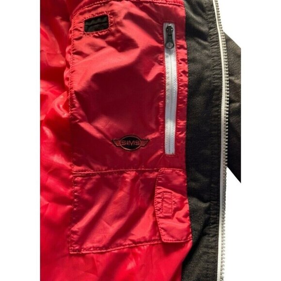 Sims Snowboarding Woman's Sz L Dark Gray Red Hooded Full Zip Ski Jacket - Picture 8 of 13